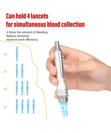 Aluminum Alloy Blood Lancing Device for Sugar Monitoring - Household Sampling Pen for Cupping - Silver - Buy Online on GoSupps.com
