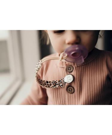 Silicone Leopard Printed Pacifier Clip by Three Little Tots | Modern, Short & Safety Tested - Buy Online on GoSupps.com