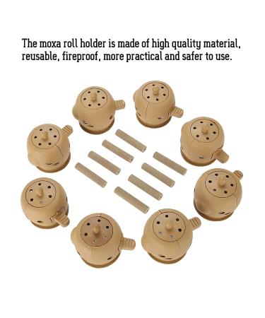 Buy Reusable Self-Adhesive Moxa Moxibustion Box | Moxa Bruner Stick-On Roll Holder Set for Acupuncture Therapy - Buy Online on GoSupps.com