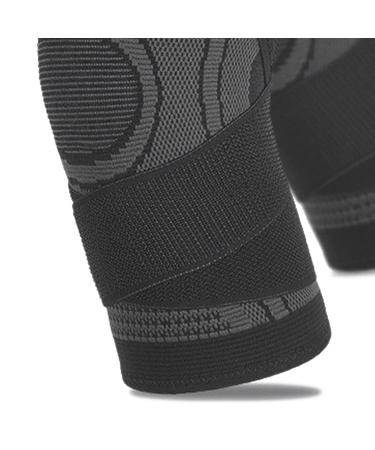 Compression Knee Brace with Double Straps - Breathable & Flexible XL Sleeve for Running Basketball & Volleyball - Buy Online on GoSupps.com