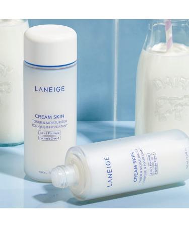 LANEIGE Cream Skin Toner & Moisturizer 2-in-1 | Soothe, Hydrate, and Strengthen Skin | 5 Fl Oz - Buy Online on GoSupps.com