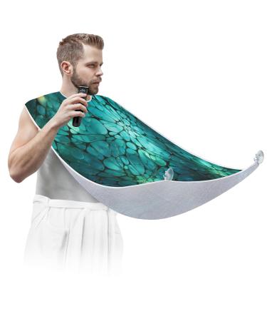 Abstract Beard Bib Apron Geometry Beard Hair Catcher for Men Shaving Fathers Day Anniversary Christmas Gifts for Dad Husband Beard Bib with 2 Suction Cups