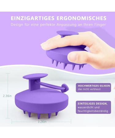Head Massage Brush | Silicone Scalp Massager for Hair Growth | Purple Shampoo Brush - Buy Online on GoSupps.com