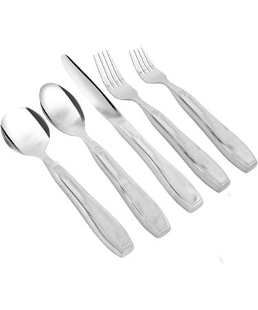 Linelax Weighted Utensils for Tremors and Parkinson's - 5 Piece Heavy Weight Steel Silverware Set - Adaptive Eating Flatware for Hand Tremor and Parkinson's - Buy Online on GoSupps.com