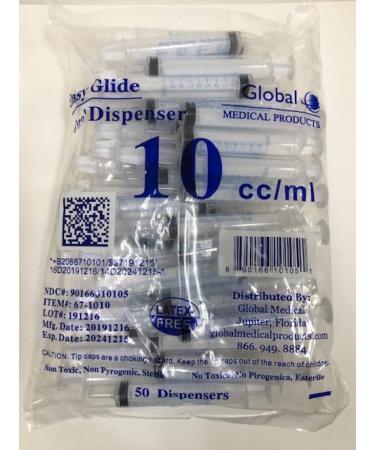 Easy Glide 10ml Oral Syringe - 100 Count with Luer Slip Caps for Oral Medicine and Home Care - Buy Online on GoSupps.com
