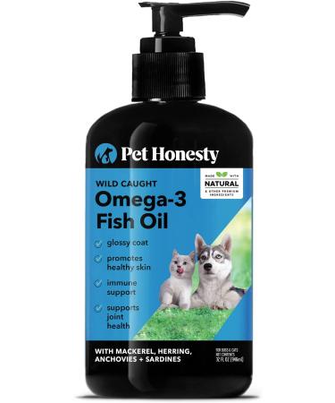 PetHonesty 100% Natural Omega-3 Fish Oil for Dogs from Iceland - Pet Liquid Food Supplement - EPA+DHA Fatty Acids, May Reduce Shedding & Itching- Supports Joints, Brain & Heart Health Seafood 32oz