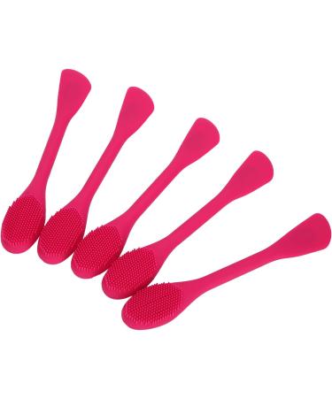 Qukaim Facial Mask Brushes Silicone Face Cleaning Brush with Mix Mask Stick 2 Heads Facial Mask Brushes DIY Skin-Care Tool Rose Red - Buy Online on GoSupps.com
