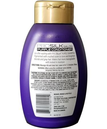 Pro Silk Salon Purple Conditioner for Blonde & Silver Hair for Men & Women - Infused with Coconut Oil and Shea Butter - No Parabens No Silicone No Sodium Lauryl Sulfate - Knocks Out Brassy Tones Enhances Shine Nourishes - 414ml - Buy Online on GoSupps.com