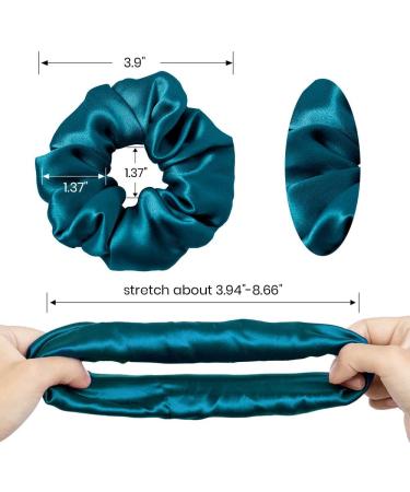 Lilysilk 100% Silk Hair Rings - Ladies Ponytail Bracket & Reusable Hair Ties (Turquoise + Charcoal 2 Pieces) - Buy Online on GoSupps.com