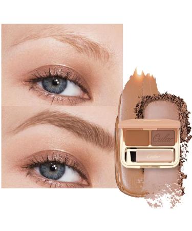 Oulac eyebrow pallet 2 in 1-waterproof eyebrow gel long-lasting eyebrow powder replenishing fibers for denser-looking color long-lasting result with brush mirror ginger - Buy Online on GoSupps.com