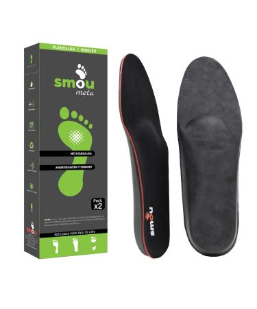 Smou meta insoles gel | shoe inserts for relieving midfoot pain-metatarsalgia | Ideal for orthopedic shoes women men | insole anti-welding with microfiber lining (37-38 EU)