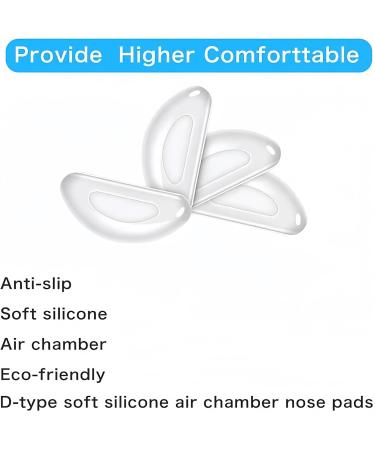 20 Pairs Glasses Nose Pads Nose Pads for Glasses Spectacle Nose Pads Soft Hypo Allergenic Adhesive Silicone Anti-Slip Nose Pads Grips for Eyeglass and Sunglasses Clear Transparent - Buy Online on GoSupps.com