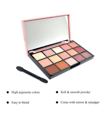 15 Color Eyeshadow Palette - Highly Pigmented Matte & Shimmer Makeup for Women | Lingerie Collection - Buy Online on GoSupps.com
