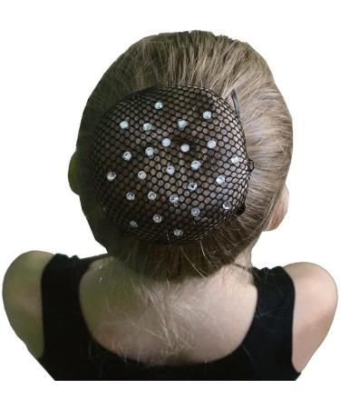 Elegant Crystal Black Hair Net with Rhinestones | International Shipping Available - Buy Online on GoSupps.com