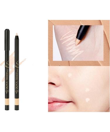 Concealer Pencil Waterproof Highlighters 4 Colors Foundation Cover Makeup with Sharpener for Dark Circles Spots Scars Redness Gift for Women - Buy Online on GoSupps.com