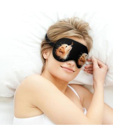 Watercolor Golden Retriever Dog Sleep Mask - Adjustable Strap, Soft Blindfold for Sleeping - Cute Design - 1 Count - Buy Online on GoSupps.com