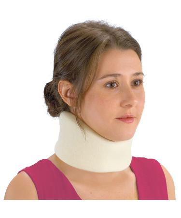 DMI Soft Foam Cervical Collar Neck Support Brace Large 3-Inch Width White 3 inch width Large