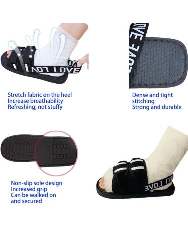 DEEYOTA Post Op Shoe for Broken Foot | Adjustable Medical Walking Boots for Foot Injuries & Fractures | Orthopedic Rehabilitation Cast Shoes - Left or Right Black M - Buy Online on GoSupps.com