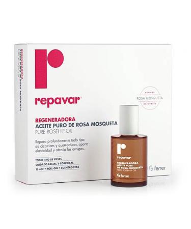 Repavar 100% Pure Rosehip Oil 15Ml Aceite Rosa Mosqueta MINESKIN TREATMENT