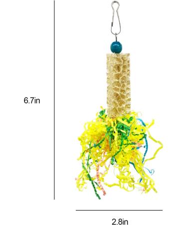 Bird Parrots Shredding Toys - Foraging & Chewing Accessories for Lovebird, Cockatiel, Conure, African Grey - Hanging Loofah & Cage Shredder Toys - Buy Online on GoSupps.com