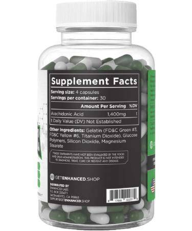 Enhanced Labs Arachidonic Acid Supplement - Muscle & Strength Booster (120 Capsules) - Buy Online on GoSupps.com