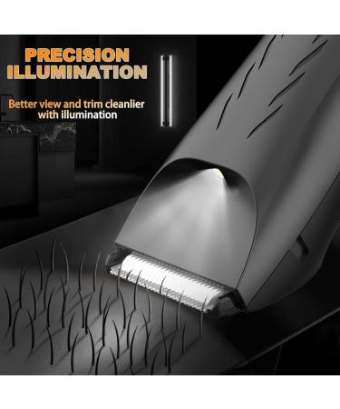 Favrison Men's Pubic Hair Trimmer - All-in-One Waterproof Body Groomer with Ceramic Blade LED Display & Recharge Dock - Buy Online on GoSupps.com