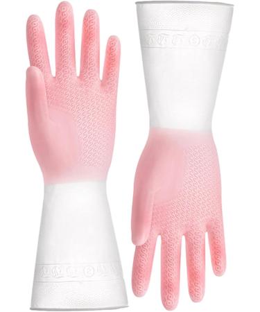 Cleaning Gloves - Dish Washing Gloves Best - Waterproof Kitchen Dishwashing Gloves Household Cleaning Gloves for Washing Cleaning Working Painting Pink - Buy Online on GoSupps.com