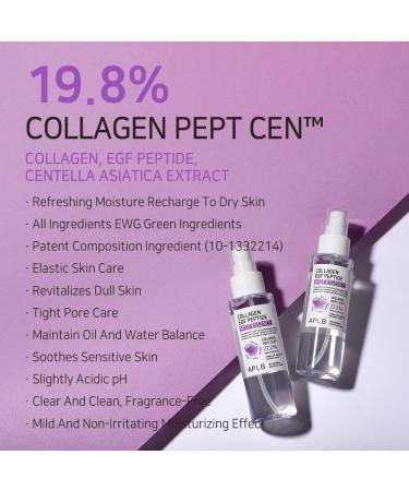 APLB Collagen EGF Peptide Mist Essence - Korean Skincare for Elasticity Moisture & Skin Texture - 27.2% Collagen Pept CEN 3.55 FL.OZ - Buy Online on GoSupps.com