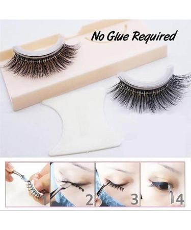 Buy 2 Pairs/3Pcs Self-Adhesive Eyelashes | Reusable Waterproof Lashes Long Natural & Thick - International Shipping Available - Buy Online on GoSupps.com