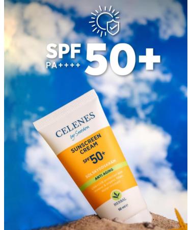 CRX NORDIC AB Celenes by Sweden Herbal Sunscreen SPF50+ AntiAging Avocado Oil & Vitamin E Water Resistant Mineral & Organic Sun Filters No White Residue Paraben & Fragrance Free 50ml - Buy Online on GoSupps.com