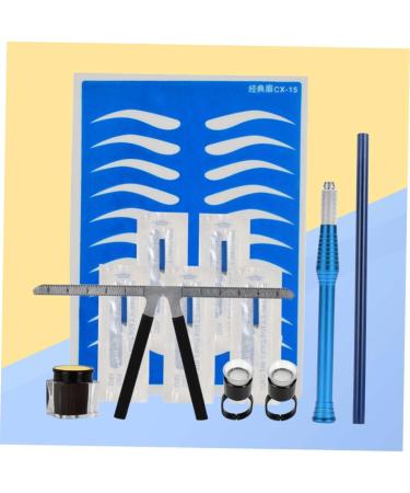 Beatifufu Practice Skin Kit Blue Manual Pencil Positioning Cup Pigment Practice Ruler Dark Pen Rings Skin Three-point Coffee - Buy Online on GoSupps.com