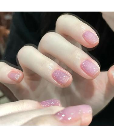 Pink Gel Nail Polish Nail Varnish Pink Jelly glitter Natural French Manicure Light Pink Coral Gel Nail Varnish Long Lasting Nails Soak off UV/LED Lamp Nail Art Salon for Women Girls DIY at Home - Buy Online on GoSupps.com