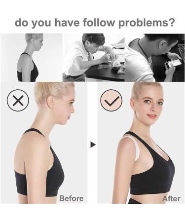 Posture Pro-Fix Neck and Shoulder Corrector Medium Black&White - Back Brace for Men, Women & Kids - Buy Online on GoSupps.com