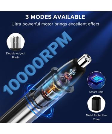 Nose Hair Trimmer for Men - USB Rechargeable Ear & Nose Trimmer with LCD Display | Professional Grooming Tool - Buy Online on GoSupps.com