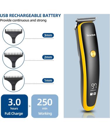 Professional Cordless Hair Clippers for Men | Rechargeable Barber Cutting Kit with LED Display | Home Haircut & Grooming Set - Buy Online on GoSupps.com