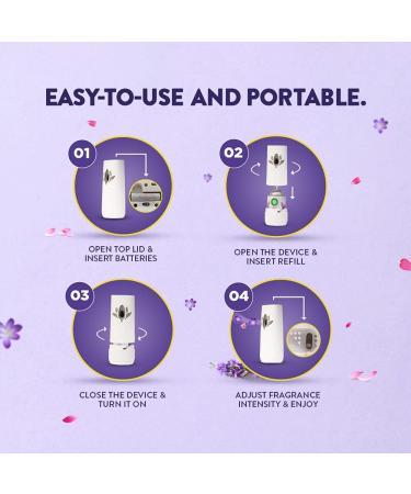 Airwick Freshmatic Automatic Air Freshener Gift Pack Kit Lavender and Lotus Automatic Spray + 2 Refills | Room Freshener Bathroom Freshener and Room Spray - Buy Online on GoSupps.com