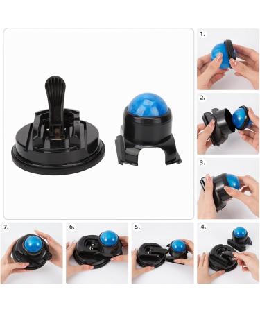 Wall Massage Scooter & Trigger Point Ball Roller - 360 Suction Cup for Pain Relief & Muscle Relaxation | International Shipping - Buy Online on GoSupps.com