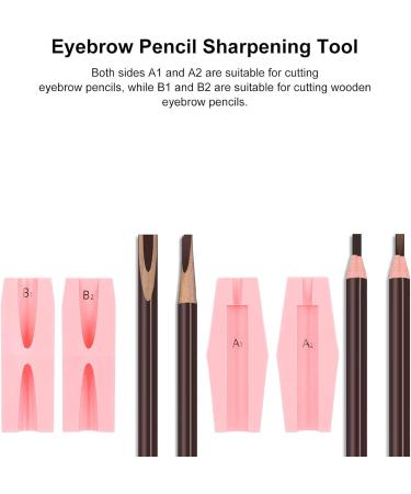 Safe and Portable Eyebrow Cosmetic Sharpening Auxiliary Tool 4 in 1 Eyebrow Pencil Sharpener for Mass Thrushers Beauty Salons Suitable for Wooden Eyebrow Pencil Drawing (Pink) - Buy Online on GoSupps.com