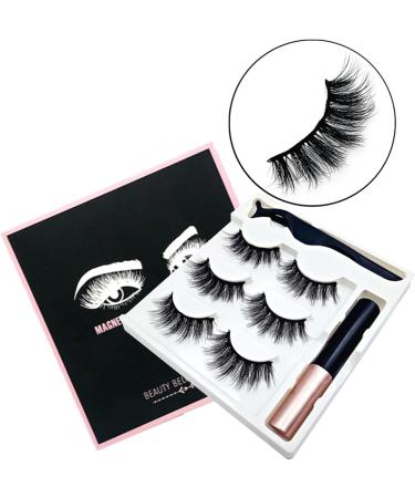 Magnetic Eyelashes And Eyeliner Kit 3 Pairs Reusable Magnetic Lashes With Eyeliner 3D Natural Look False Eyelashes Magnetic Eyelashes Natural Looking Lashes - Buy Online on GoSupps.com