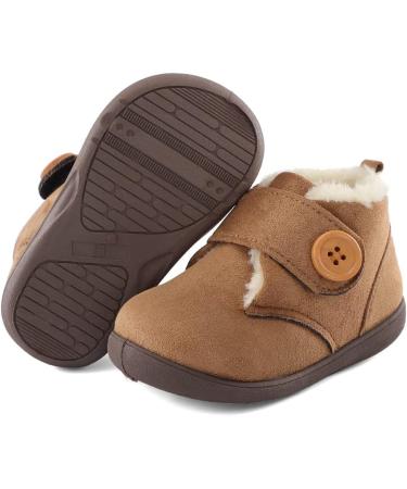 MK MATT KEELY Baby Boots | Winter Warm Plush First Walking Shoes for Toddlers | 1-4 Years | Khaki - Buy Online on GoSupps.com
