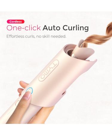 Buy TYMO Curlgo Eco 1 Inch Cordless Automatic Rotating Curling Iron - Dual Voltage Travel Hair Curler for Beach Waves Safe & Tangle-Free Gold Blush - Buy Online on GoSupps.com