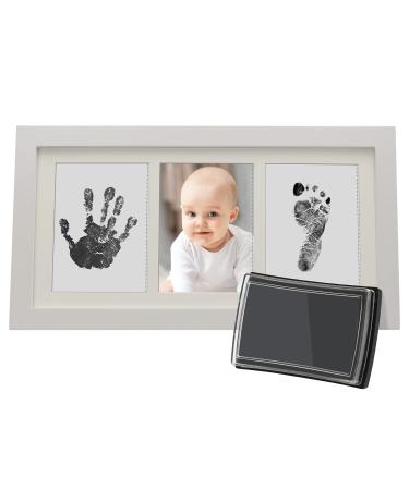Govvay Baby Handprint and Footprint Photo Frame Kit for Newborn Girls and Boys Baby Shower Gifts Memorable Keepsake Box Decorations for Christmas and Birthday Party White - Buy Online on GoSupps.com