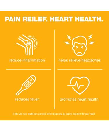 GenCare 81mg Aspirin Pain Reliever - 500 Coated Tablets | Low Dose NSAID for Safe Pain Relief | Muscle & Menstrual Pain | Generic Bayer - Buy Online on GoSupps.com