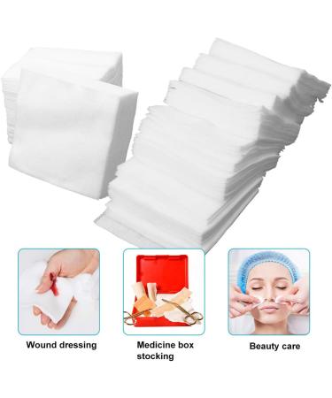 HEALLILY Non-Woven Facial Cotton Gauze Pads 100pcs - 10x10cm Folded, 20x20cm Unfolded - Gauze Sponge Esthetician Cotton Pad - Buy Online on GoSupps.com