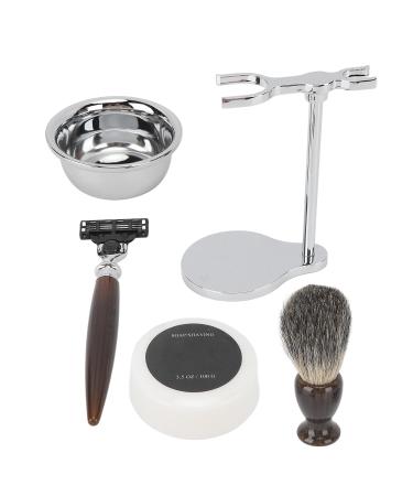 Vintage Shaving Set - Animal Hair Imitation Brush Practical Storage Easy Wet Shave Care for Home - Buy Online on GoSupps.com