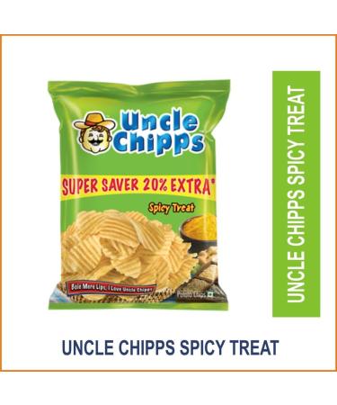 Uncle Chipps Potato Chips 50g (Pack of 24) | Classic Indian Snack with Irresistible Crunch | Spicy Treat | On-the-Go Snacking - Buy Online on GoSupps.com