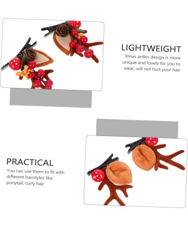 minkissy 6 Pairs Hairpin Holiday Hair Accessories Antlers Hair Pin Barrettes for Women Deer Hair Barrette Women Hair Clip Antler Decor Antlers Hair Clip Headband Foam Christmas Miss - Buy Online on GoSupps.com