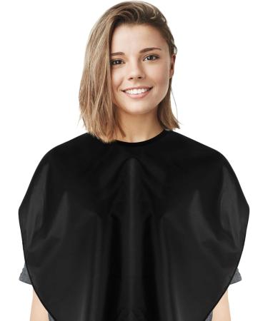 Professional Short Barber Cape - Waterproof Nylon Hair Cutting & Dye Apron for Unisex - Salon Styling & Shampoo Cape (Black - Buy Online on GoSupps.com