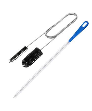 MCAORI 61inch Double Ended Nylon Pipe Cleaner Brush Drain Unblocker Tools with 17inch Sink Unblocker Brush for Plug Hole