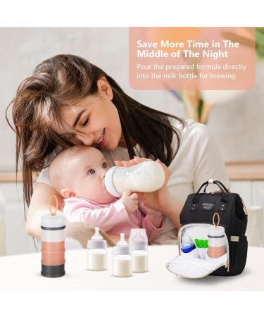 Vicloon Baby Milk Powder Dispenser 4-Layer Portable Storage Container - Gray & Pink | Stackable Pots for Kids Snacks, 120ml per Layer - Buy Online on GoSupps.com